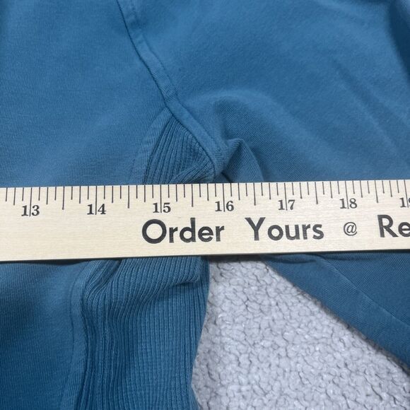American Giant Sweatshirt Womens Small Full Zip Up Teal Soft Stretch Pockets - Picture 12 of 14